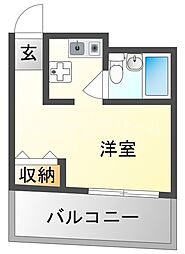 プレアール大和田 ワンルームの間取図画像