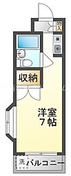 ユニハイム木村 ワンルームの間取図画像
