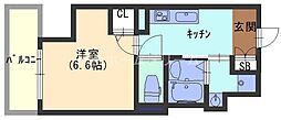 ルーチェ門真栄町 1Kの間取図画像