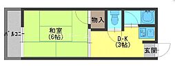 コーポタカハシA棟 1Kの間取図画像