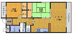 アイネ・シェーネブルグ 2LDKの間取図画像
