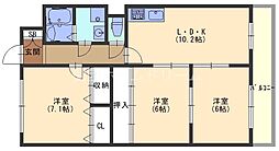 エムズコートソフィーナ 3LDKの間取図画像