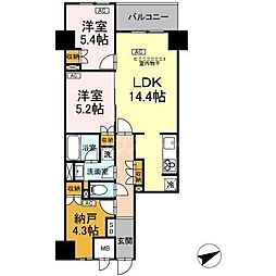 サンジョイアゼロ 2SLDKの間取図画像