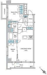 プレディアコート西葛西 2階1SLDKの間取り