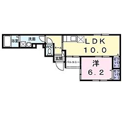 Ｓ・Ｔ・Ｒ 1階1LDKの間取り