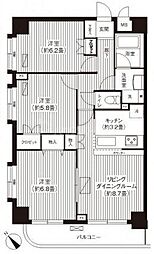 関寅ビル第5 6階3LDKの間取り