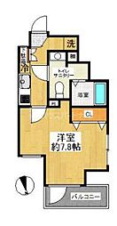 スプレスター東陽町アリビエ 7階1Kの間取り