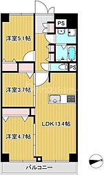 コンドミニアム葛西 7階3LDKの間取り