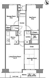コンフォリア北葛西 1階2SLDKの間取り