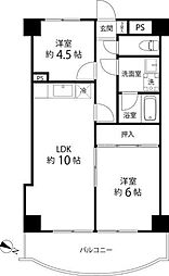 クオーレプロバンス篠崎 2LDKの間取図画像