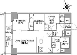 間取図画像 2SLDK