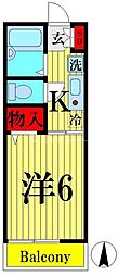 アネックス壱番館 1Kの間取図画像