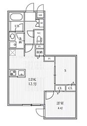 THE PALMS大島 1SLDKの間取図画像