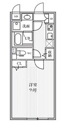 THE PALMS大島 1Kの間取図画像