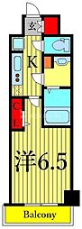 グランカーサ行徳 1Kの間取図画像