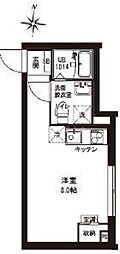 レピュア東大島駅前レジデンス ワンルームの間取図画像