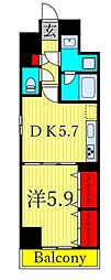 GRANDIROAZO 1DKの間取図画像