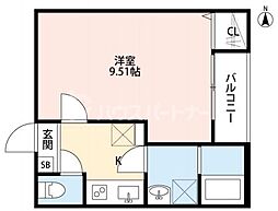 T.A江戸川区中葛西7丁目 1Kの間取図画像