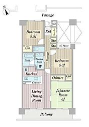 ダイアパレス船堀 3LDKの間取図画像