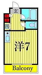 ジャネットビル ワンルームの間取図画像