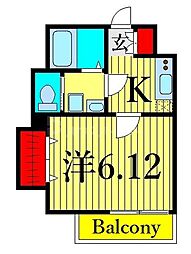 SG-3 1Kの間取図画像