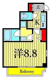 SKI西葛西 1Kの間取図画像