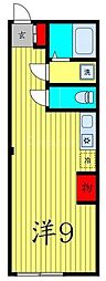 三家第一ビル ワンルームの間取図画像