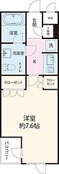 STELLACOURT行徳 1Kの間取図画像