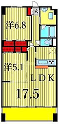 ロングエイト3 2LDKの間取図画像