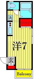 サンモール東陽 ワンルームの間取図画像