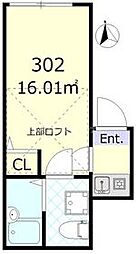 GRACE 1Kの間取図画像