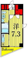 ピュアラ 1Kの間取図画像