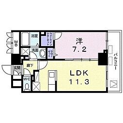 セジュール・モリ 1LDKの間取図画像