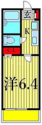 ラフィーネ北葛西 1Kの間取図画像