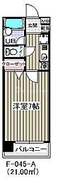 クオーレプロバンス浦安1 1Kの間取図画像