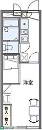 レオパレスやすらぎ 2階1Kの間取り