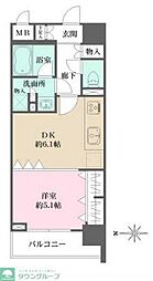 都営大江戸線 西新宿五丁目駅 徒歩8分の賃貸マンション 7階1DKの間取り