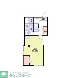 メゾンドフィナンシェ 2階ワンルームの間取り