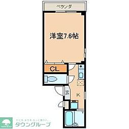 メゾン新江古田 1階1Kの間取り