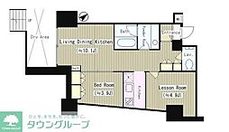 桜の杜レジデンス 地下1階1LDKの間取り