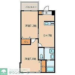 メゾン32 1階2DKの間取り