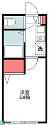 プランタン鷺宮 1階1Kの間取り