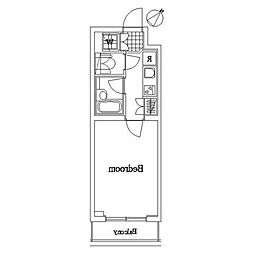 ルーブル豊玉参番館 3階1Kの間取り