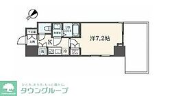 フェルテ中野 5階1Kの間取り