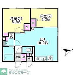 間取図画像 2LDK