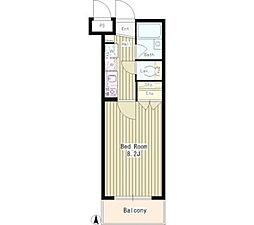 ティーザ武蔵野 1Kの間取図画像