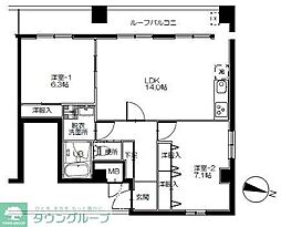 アステル壱番館荻窪 2LDKの間取図画像