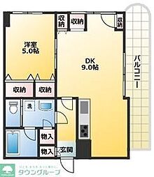 第二エクセルねり善 1DKの間取図画像