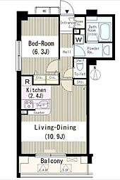 クラッサ中野 1LDKの間取図画像
