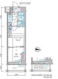 ジェノヴィア練馬春日町スカイガーデン 1DKの間取図画像